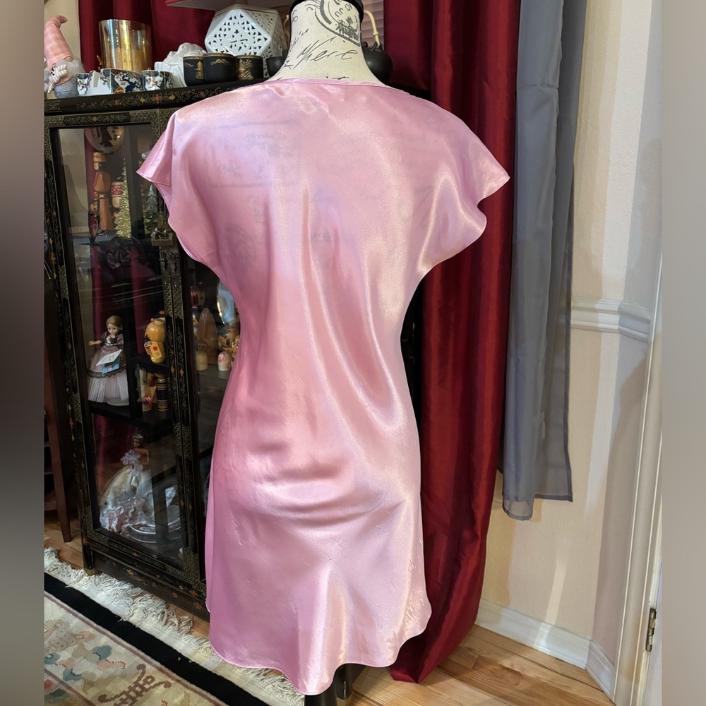 Y2K Morgan Taylor Intimates Pink Lace & Ribbon Trim Night Dress - Picture 2 of 8
